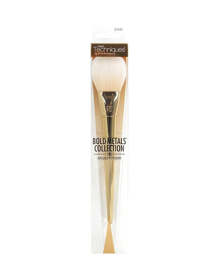 REAL TECHNIQUES - Bold Metals 100 Arched Powder Brush Gold - Image 1