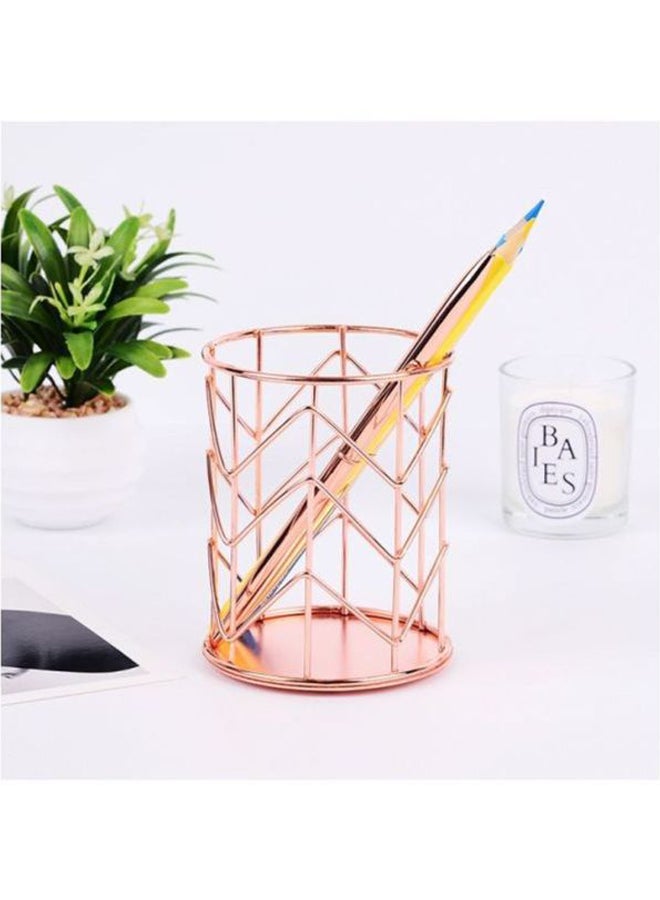 Beauenty Cylindrical Makeup Storage Box Rose Gold - Image 2