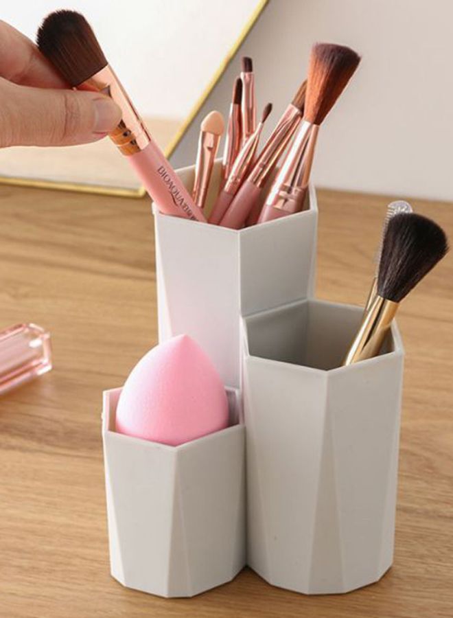 Beauenty 3-In-1 Makeup Brush Storage Box White  - Image 2