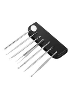 Beauenty 7Pcs Stainless Steel Acne Needle Blackhead Remover Kit Black/Silver  - Image 2