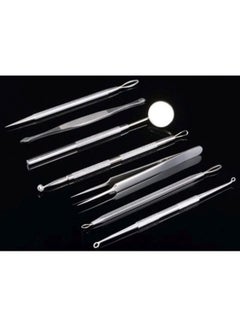 Beauenty 7Pcs Stainless Steel Acne Needle Blackhead Remover Kit Black/Silver  - Image 3