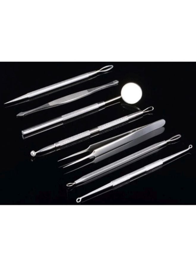 Beauenty 7Pcs Stainless Steel Acne Needle Blackhead Remover Kit Black/Silver  - Image 3