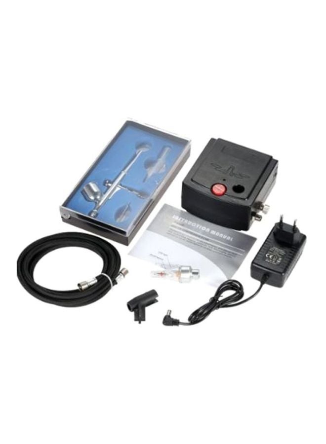 Beauenty 100-250V Professional Gravity Feed Dual Action Airbrush Black/Silver/Clear - Image 2