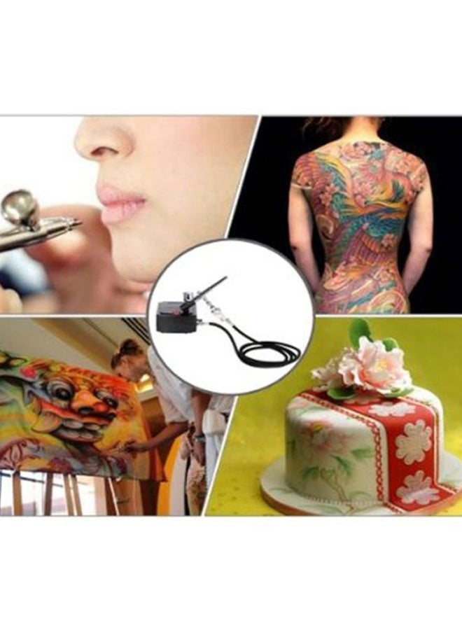 Beauenty 100-250V Professional Gravity Feed Dual Action Airbrush Black/Silver/Clear - Image 3