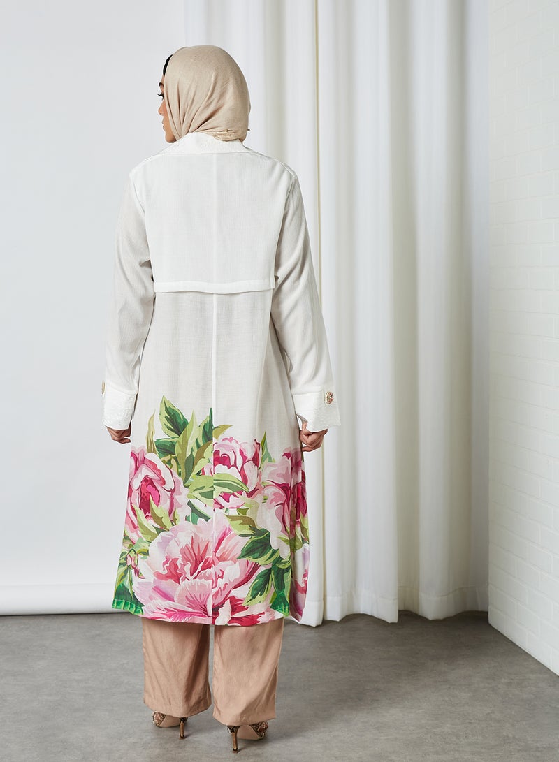 Iconic Floral Print Coat Multicolour - Image 2