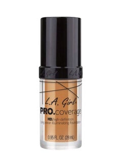 LA Girl Pro Coverage HD Illuminating Foundation GLM647 Warm Beige  - Image 1