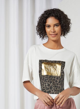 Foil Box Print T-Shirt Pristine - v1616078774/N43710326V_1