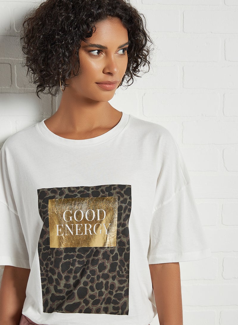 Foil Box Print T-Shirt Pristine