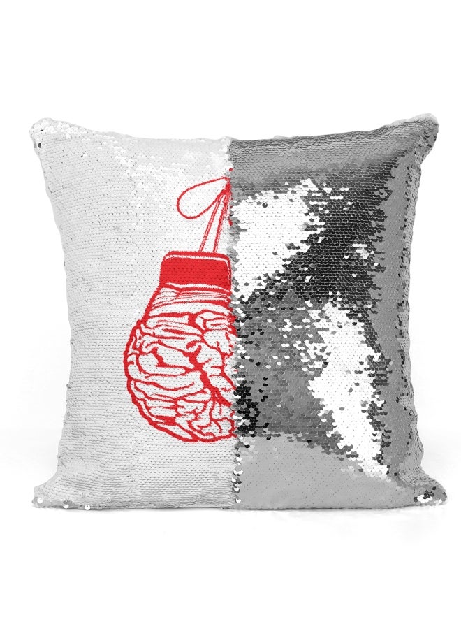 Decorative Boxing Gloves Printed Throw Pillow Multicolour  - Image 3