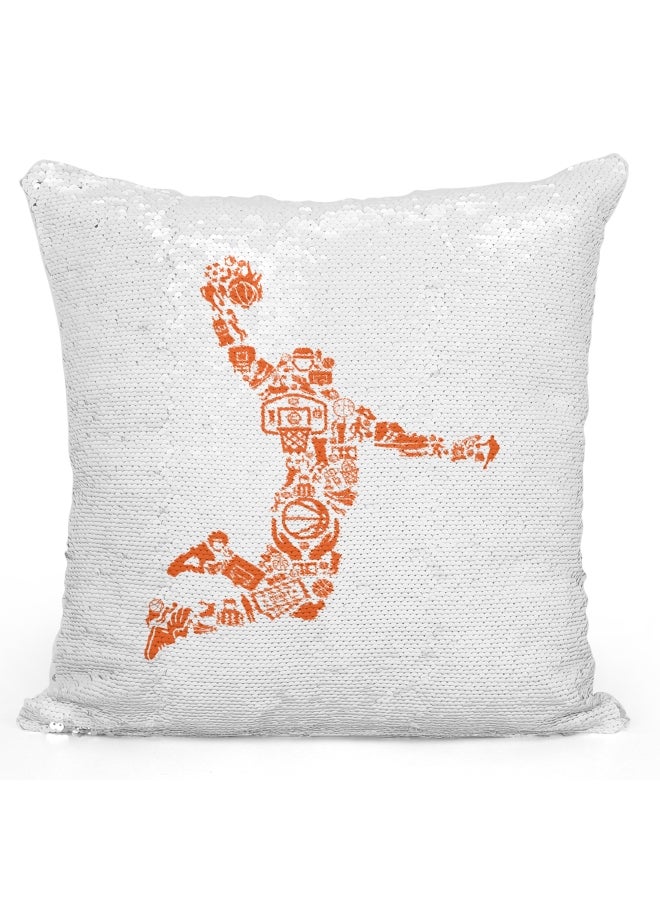Decorative Basket Ball Printed Throw Pillow Multicolour - Image 1