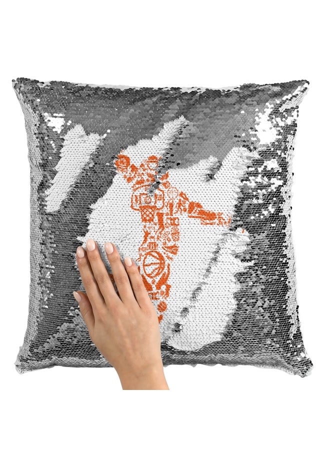 Decorative Basket Ball Printed Throw Pillow Multicolour - Image 2