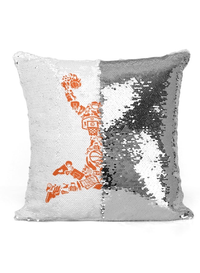 Decorative Basket Ball Printed Throw Pillow Multicolour - Image 3