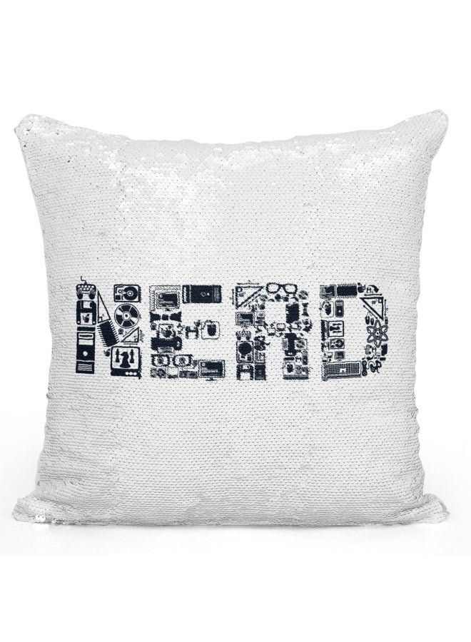 Generic - Decorative Throw Pillow Nerd Items White - Image 1