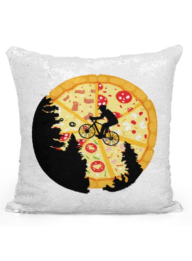 Decorative Throw Pillow Flying Bike Multicolour - Image 1