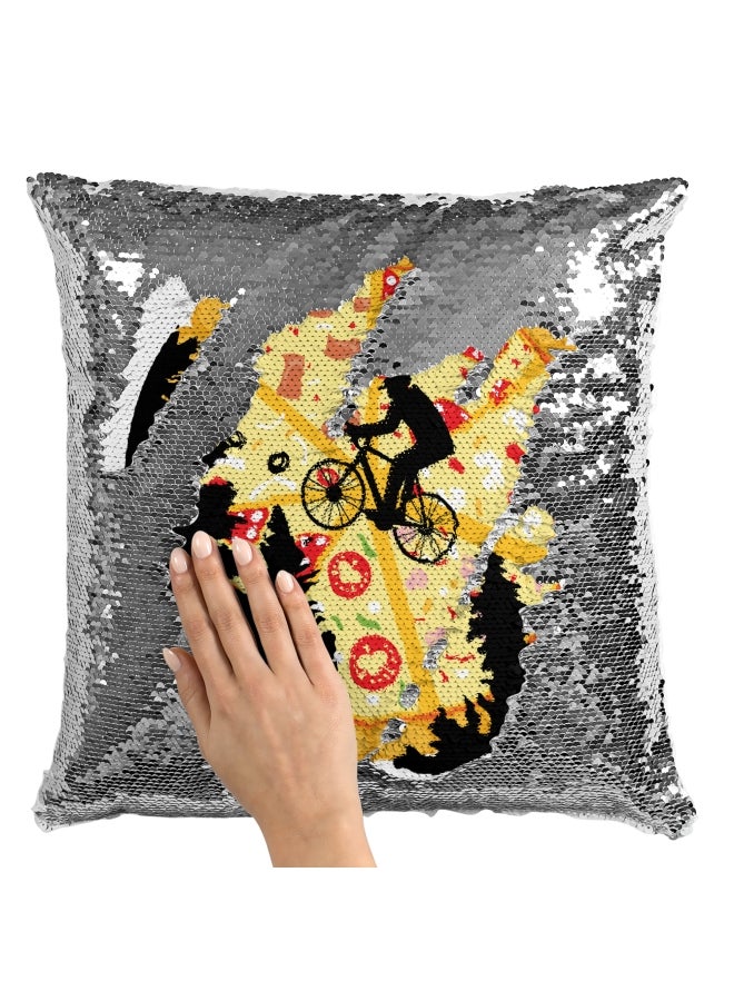 Decorative Throw Pillow Flying Bike Multicolour - Image 2