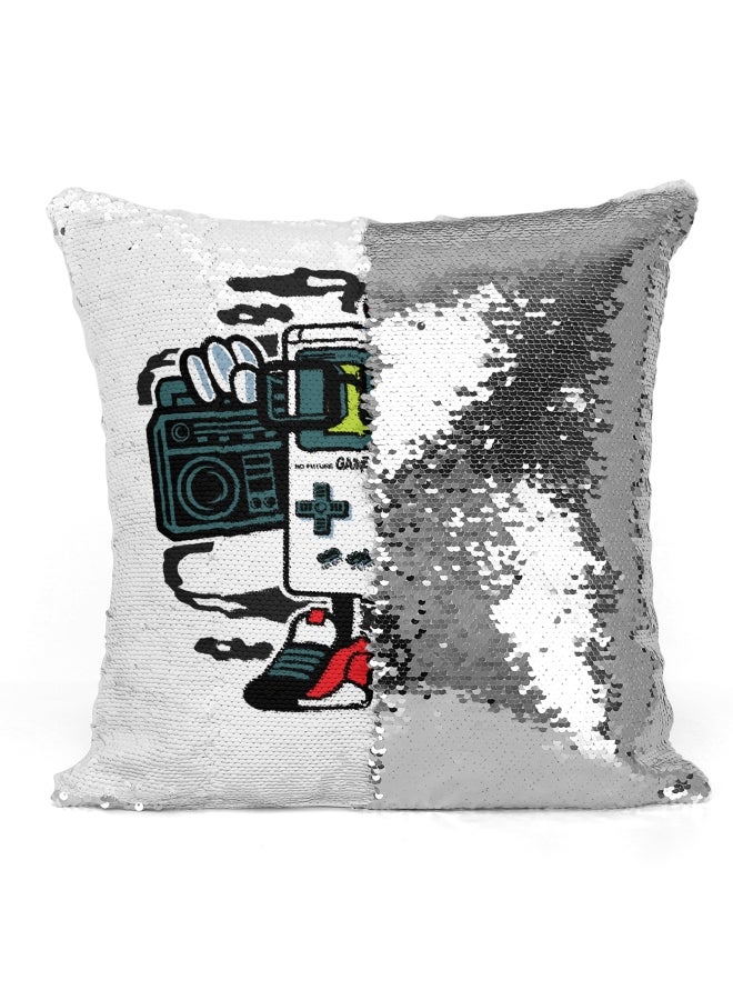 Decorative Throw Pillow - Game Boy White/Black/Red 16x16inch - Image 2