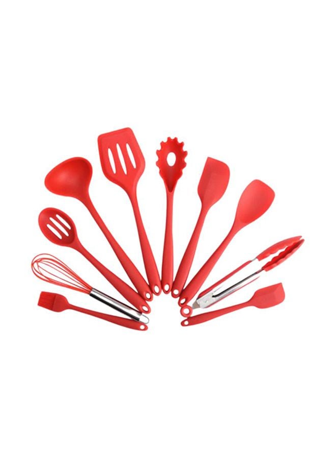 Sharpdo 10-Piece Cutlery Set Red/Silver