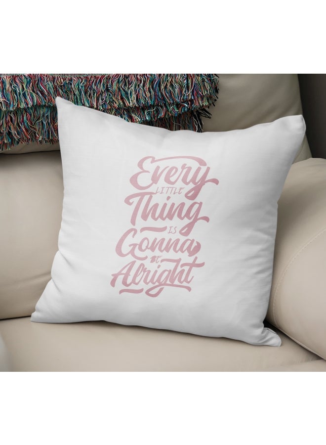 Metallic Pink Printed Pillow White/Pink - Image 2