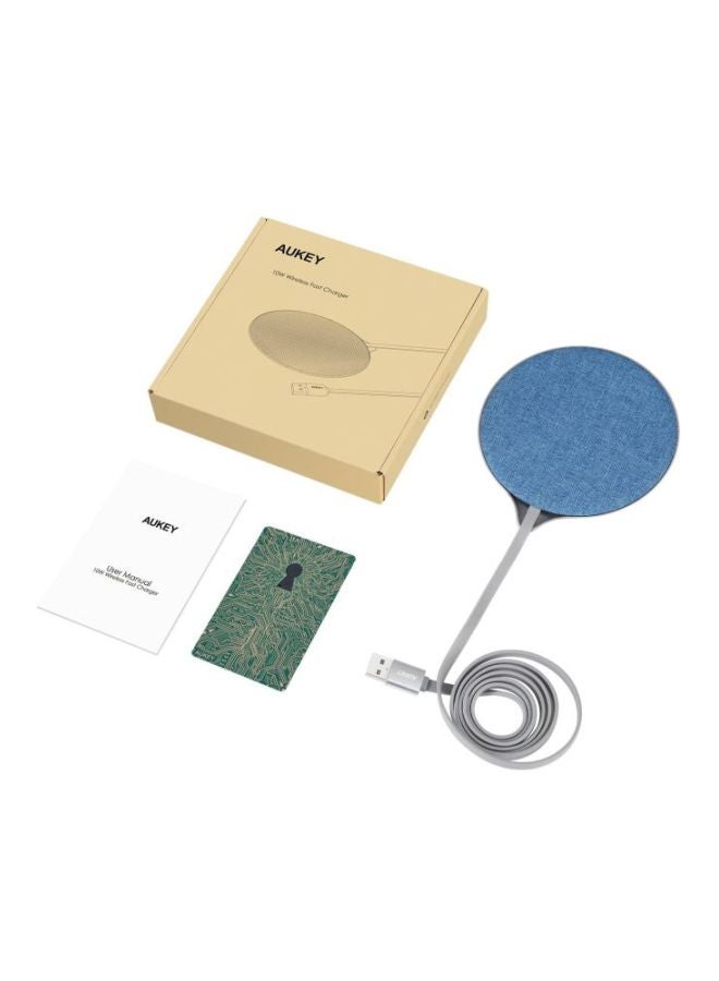 Aukey Qi-Enabled Wireless Charger Blue - Image 1