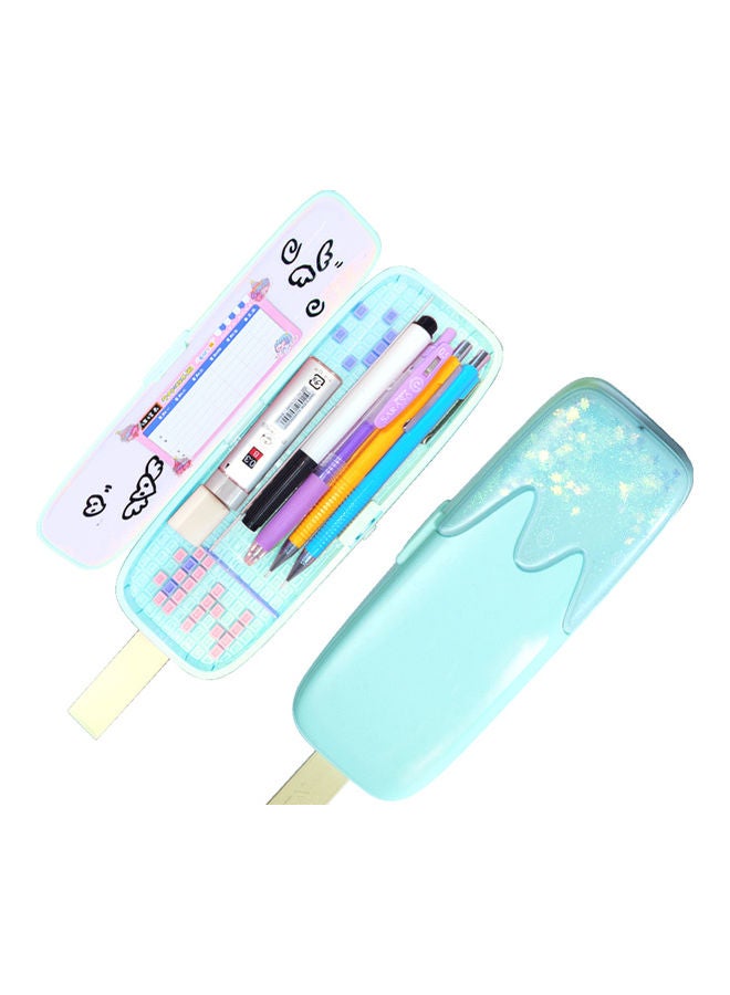 Ice Cream Quicksand Pencil Box Green/Beige 