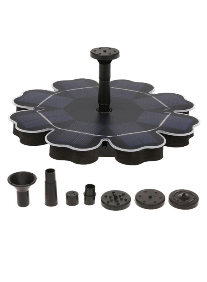Decdeal Solar Power Bird Bath Fountain Pump Black/Blue 17x5x17cm  - Image 2