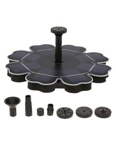 Decdeal Solar Power Bird Bath Fountain Pump With 8-Different Spray Black/Blue 4.3x21x21cm  - Image 1