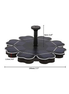 Decdeal Solar Power Bird Bath Fountain Pump With 8-Different Spray Black/Blue 4.3x21x21cm  - Image 2