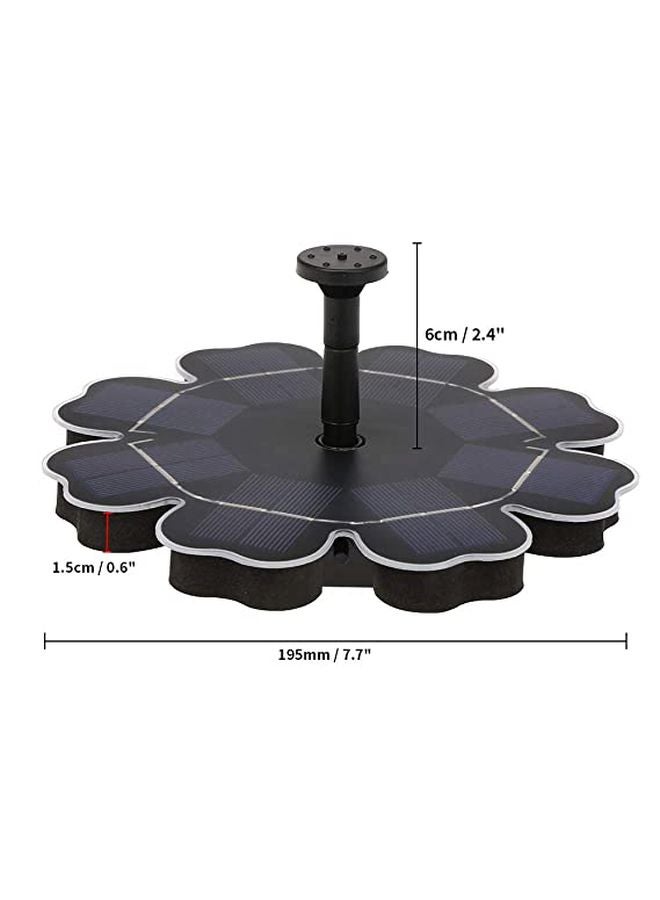 Decdeal Solar Power Bird Bath Fountain Pump With 8-Different Spray Black/Blue 4.3x21x21cm  - Image 2
