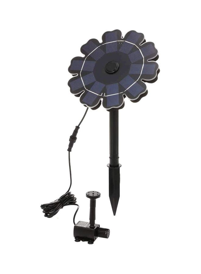 Decdeal Flower Shaped Solar Fountain Pump With Stake Black/Blue 17x5x17cm  - Image 1