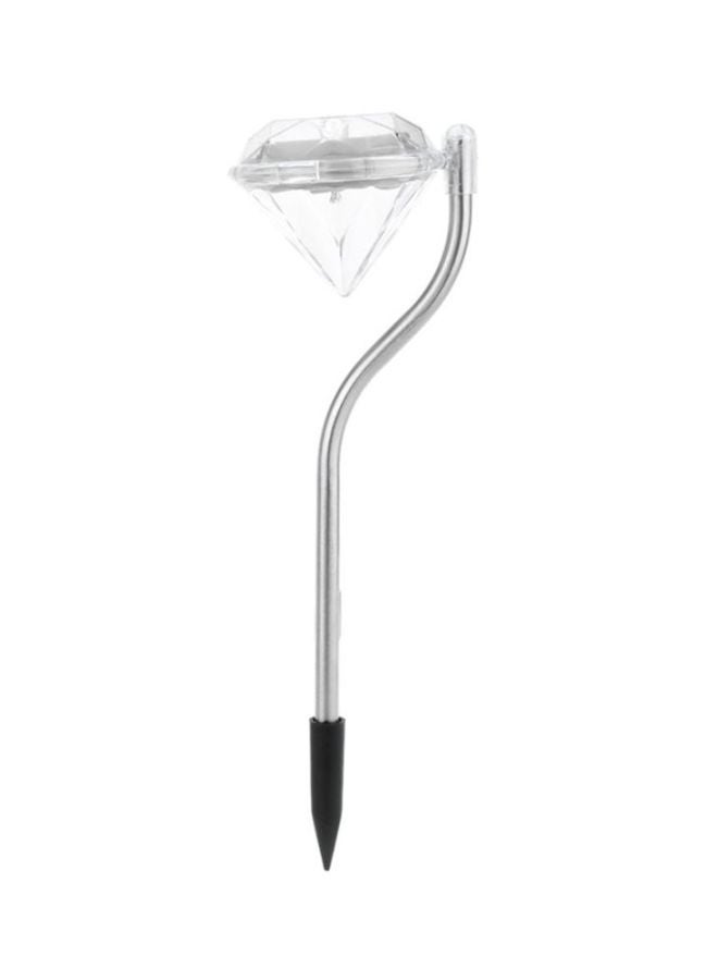 Voberry LED Solar Powered Diamond Shaped Lamp White 27x10x10cm - Image 1