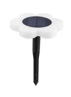 Decdeal Solar Powered Flower Shape LED Landscape Light White/Black 16.5x4.4cm  - Image 1
