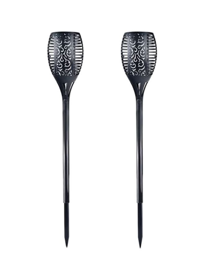 Beauenty 2-Piece LED Solar Post Light Set Black 13x14cm  - Image 1