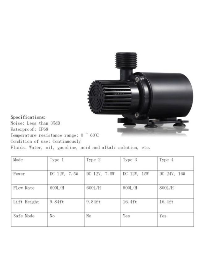 Decdeal - Micro Brushless Water Pump Black/Gold/Red 10.0x7.0x5.5cm - Image 1