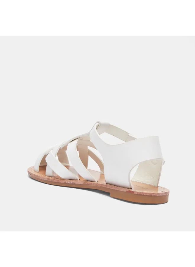shoexpress Kids Woven Buckle Flat Sandals White