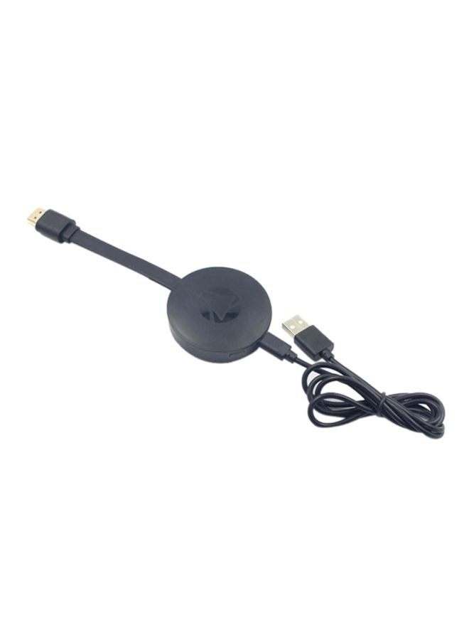 جهاز بث مقاطع الفيديو والوسائط ميراكاست كروم كاست من الجيل الثالث مزود بمنفذي Hdmi رقميين أسود