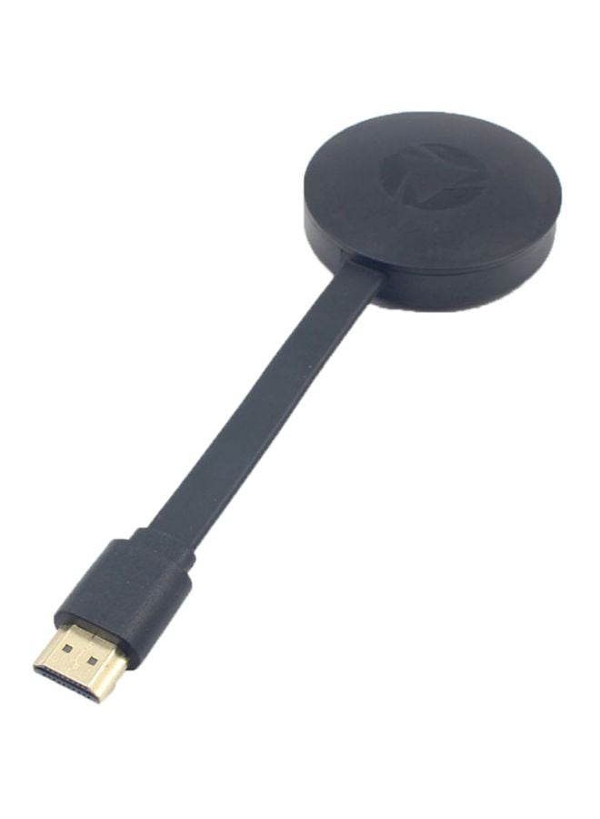 جهاز بث مقاطع الفيديو والوسائط ميراكاست كروم كاست من الجيل الثالث مزود بمنفذي Hdmi رقميين أسود