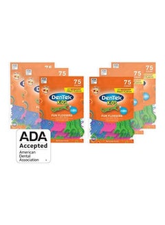 Dentek 6-Pack Kids Fun Flossers 75 Floss Pick 