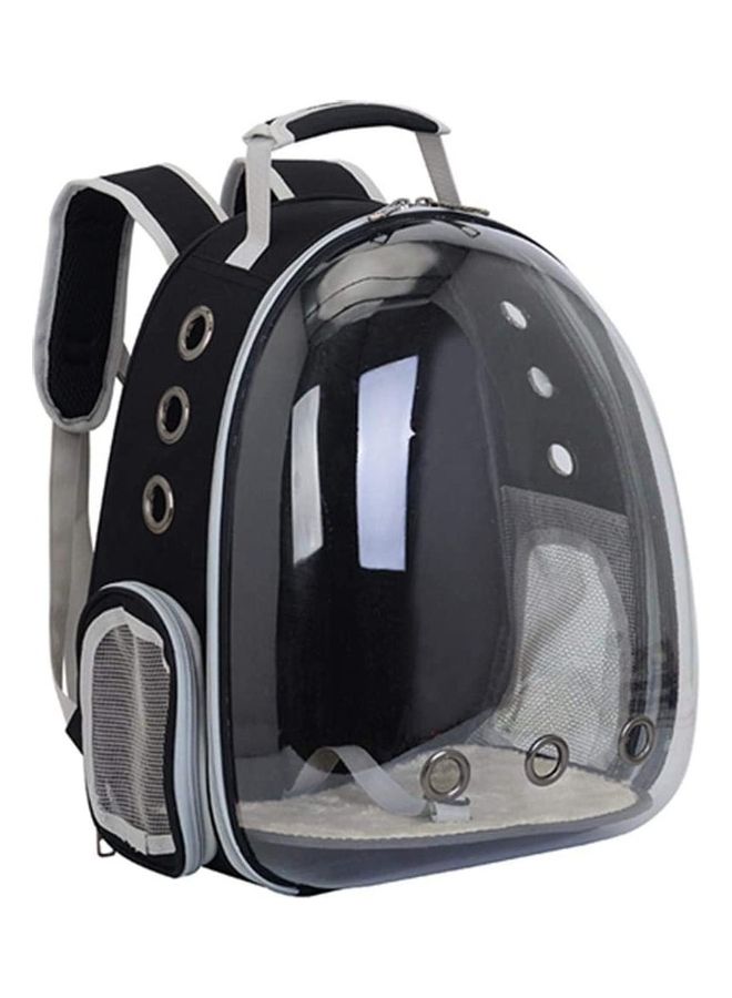 Generic Portable Pet Carrier Space Capsule Backpack for Cats Black/Grey ‎37.2 x 32.6 x 11.8cm  - Image 1