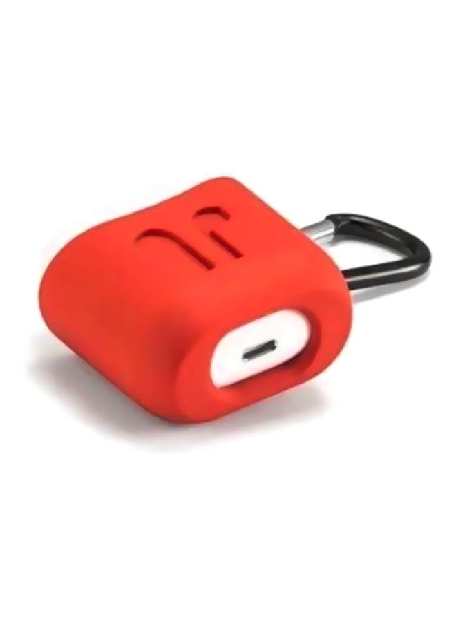 أليش غطاء حماية من السيليكون لعلبة شحن سماعات أبل آيربودز أحمر وأسود - Image 3