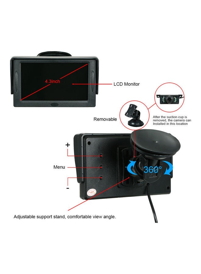 Generic - Car LCD Monitor Dashboard Screen Parking Monitor - Image 1