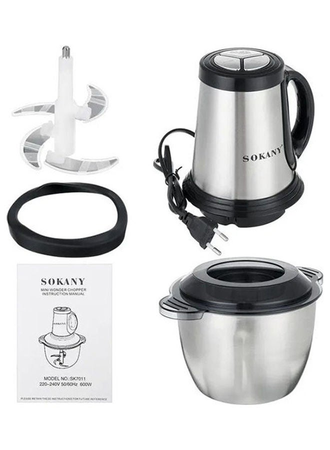 sokany Chopper Blender 3 L 500 W SK-7011 Silver - Image 1