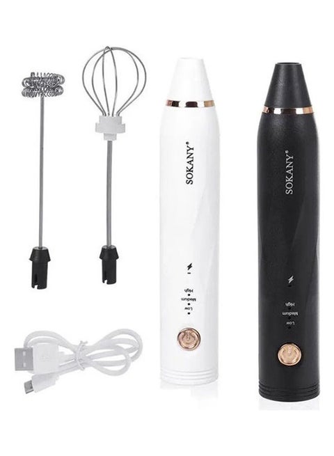 خلاط يدوي بمنفذ USB مع مضرب بيض 30 W Sk-201A متعدد الألوان