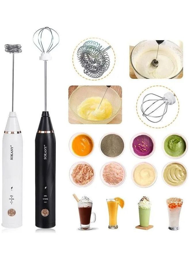 sokany USB Hand Stick Mixer - Egg Beater 30 W Sk-201A Multicolour  - Image 2