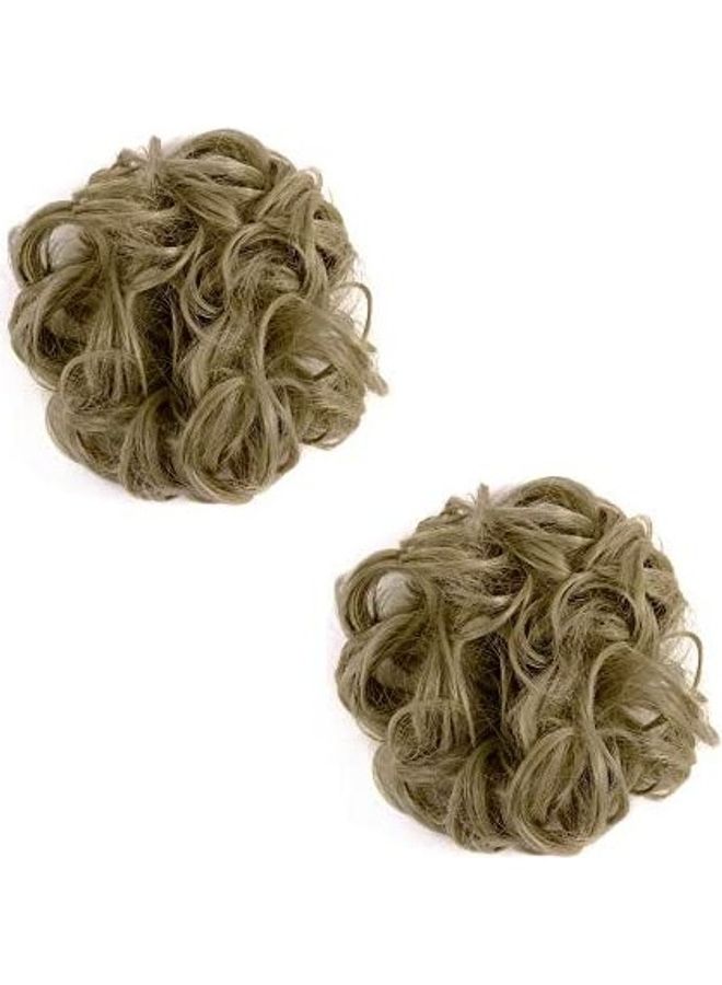 فوت طقم ربطة رأس لتصفيفة كعكة الشعر مكون من قطعتين بلوند 9بوصة