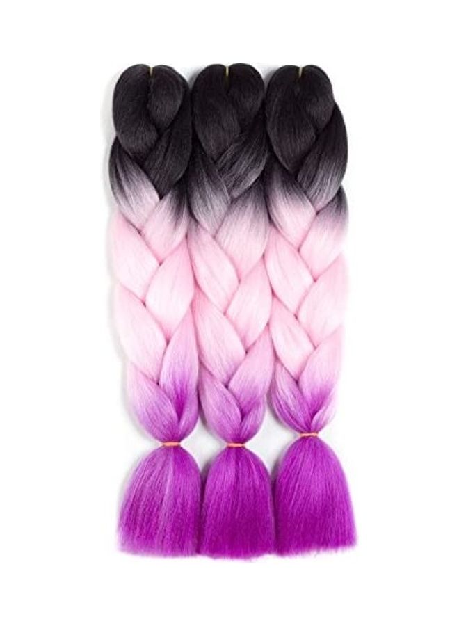 وصلات شعر من الألياف الصناعية متعدد الألوان 12بوصة