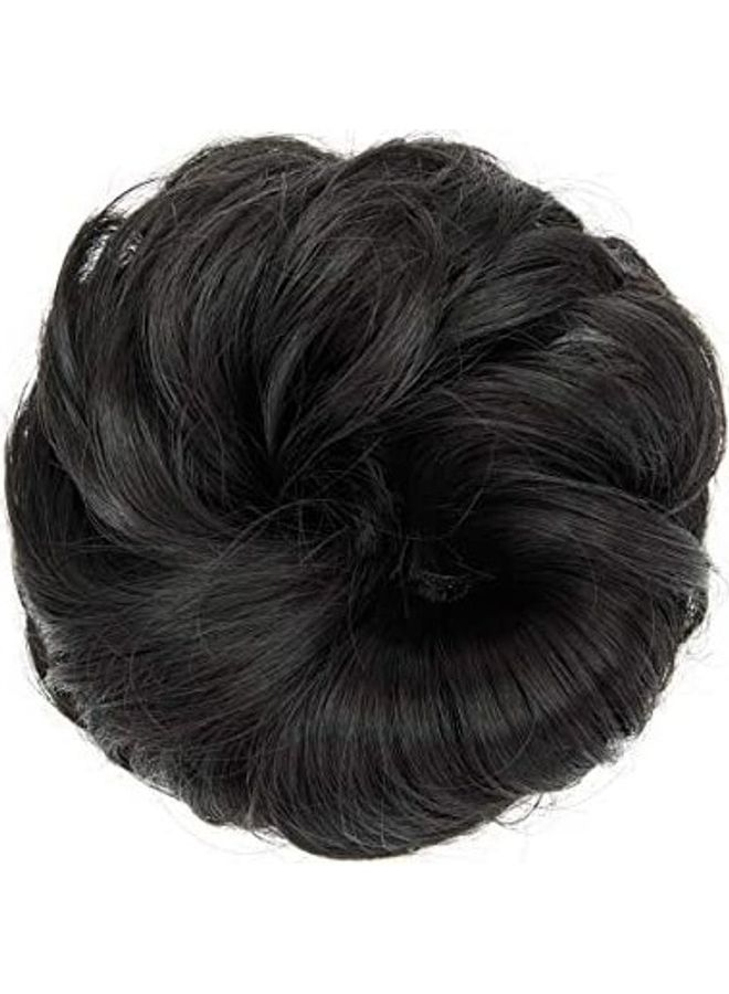 فوت وصلة شعر على شكل كعكة - قطعتين أسود 9بوصة