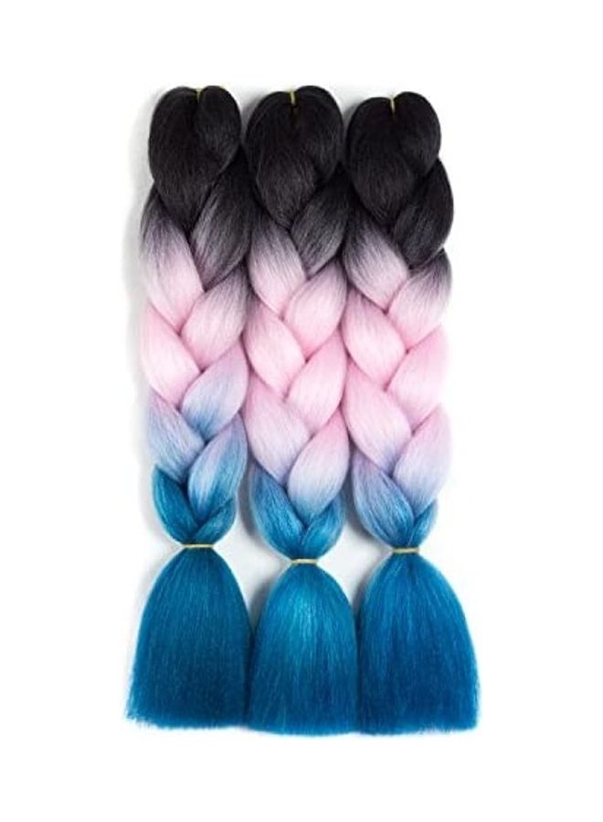وصلات شعر من الألياف الصناعية متعدد الألوان 12بوصة