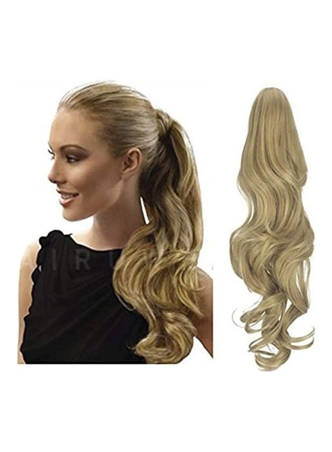 فوت وصلة شعر بتصفيفة ذيل حصان مزودة بمشبك ذهبي 18بوصة