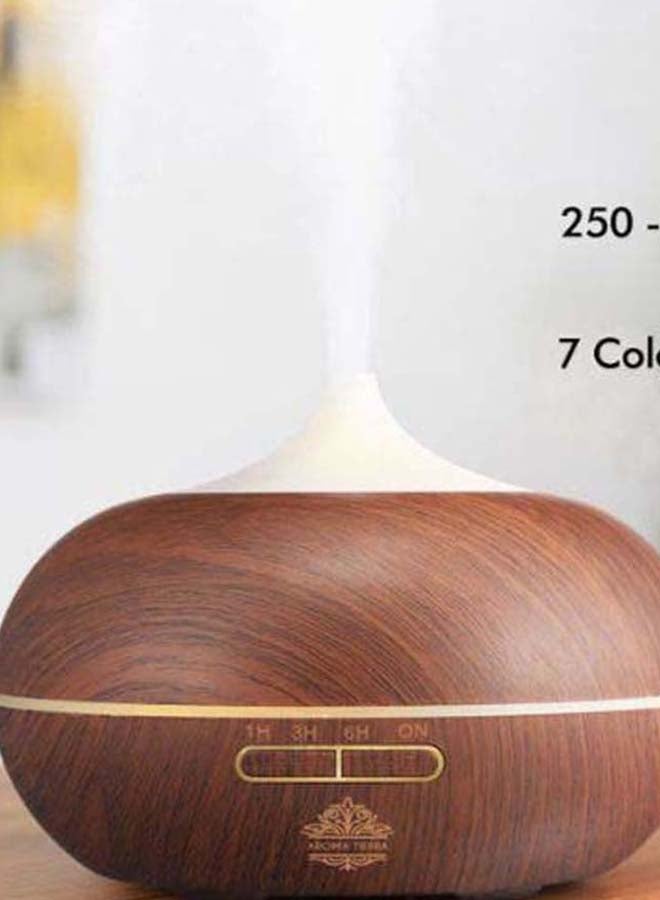 Aroma Tierra Grace Essential Oil Diffuser Electric Ultrasonic Seven Color Light Dark Wood  - Image 2