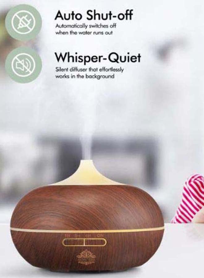 Aroma Tierra Grace Essential Oil Diffuser Electric Ultrasonic Seven Color Light Dark Wood  - Image 3